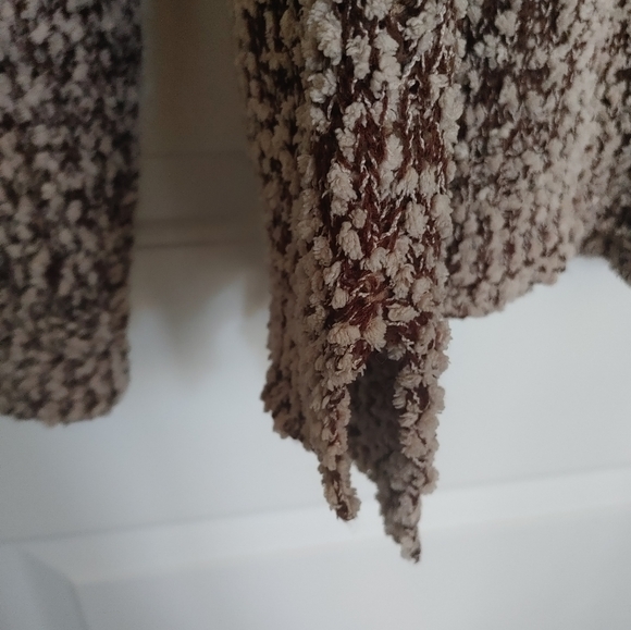 Simply Noelle Brown & Tan Soft Chunky Knit Popcorn Sweater Size L/XL - Picture 11 of 13